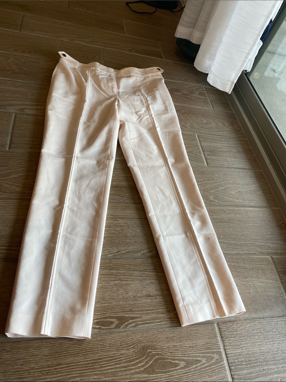 Calvin Klein Women's Cream Straight-Leg Dress Pants